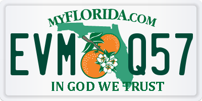 FL license plate EVMQ57