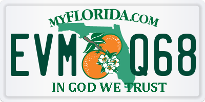 FL license plate EVMQ68