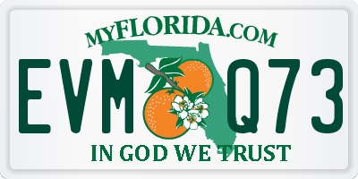 FL license plate EVMQ73