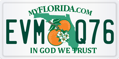 FL license plate EVMQ76