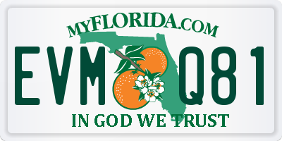 FL license plate EVMQ81