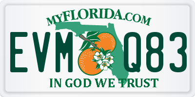 FL license plate EVMQ83