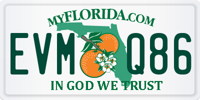 FL license plate EVMQ86
