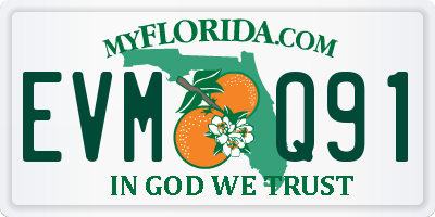 FL license plate EVMQ91