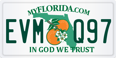 FL license plate EVMQ97