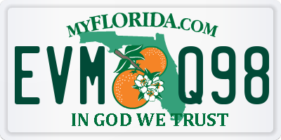 FL license plate EVMQ98
