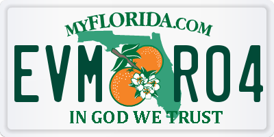 FL license plate EVMR04