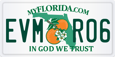 FL license plate EVMR06