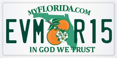 FL license plate EVMR15