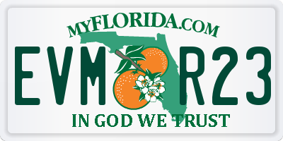 FL license plate EVMR23