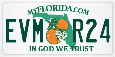 FL license plate EVMR24