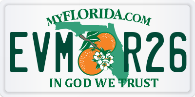 FL license plate EVMR26
