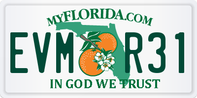 FL license plate EVMR31