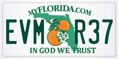 FL license plate EVMR37