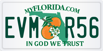 FL license plate EVMR56