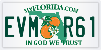 FL license plate EVMR61