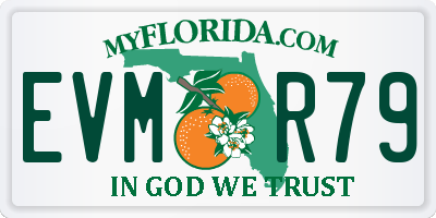 FL license plate EVMR79