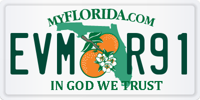 FL license plate EVMR91