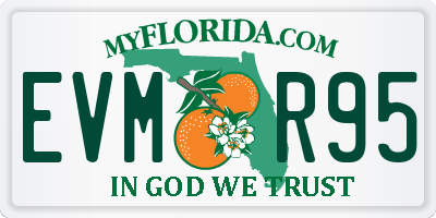 FL license plate EVMR95