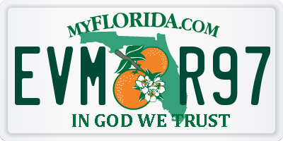 FL license plate EVMR97