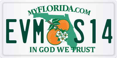 FL license plate EVMS14