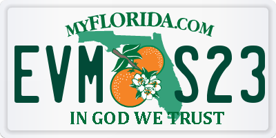 FL license plate EVMS23
