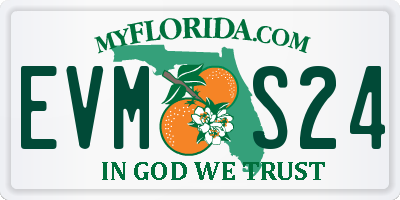 FL license plate EVMS24