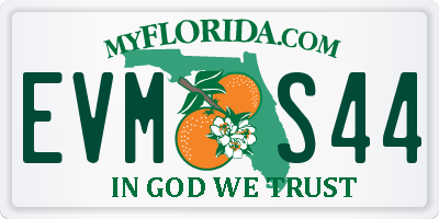 FL license plate EVMS44