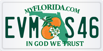FL license plate EVMS46