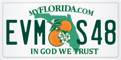 FL license plate EVMS48