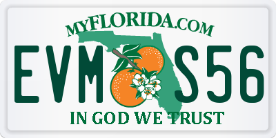 FL license plate EVMS56