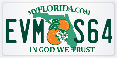 FL license plate EVMS64