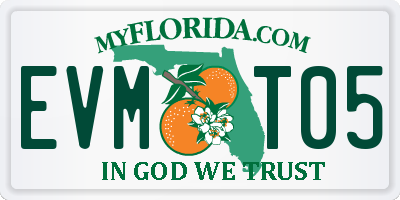 FL license plate EVMT05