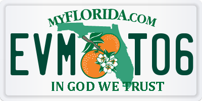 FL license plate EVMT06