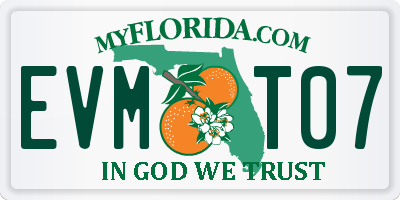 FL license plate EVMT07