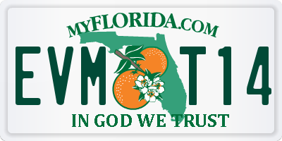 FL license plate EVMT14