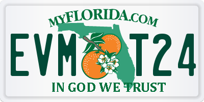 FL license plate EVMT24