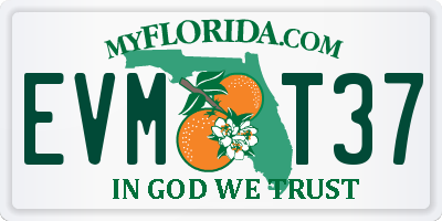FL license plate EVMT37