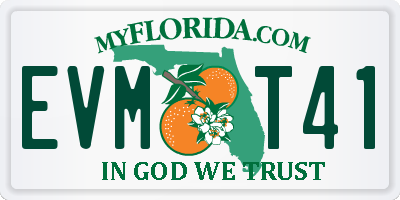 FL license plate EVMT41