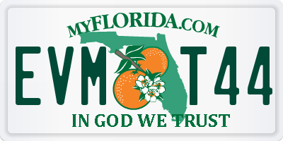 FL license plate EVMT44