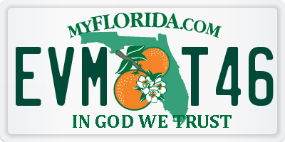 FL license plate EVMT46