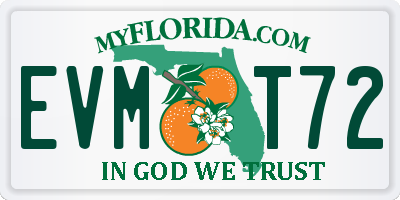 FL license plate EVMT72