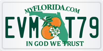 FL license plate EVMT79