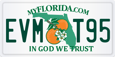 FL license plate EVMT95