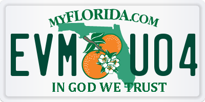 FL license plate EVMU04