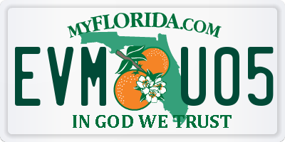 FL license plate EVMU05