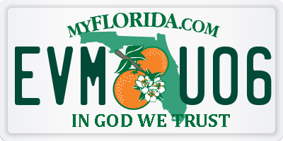 FL license plate EVMU06