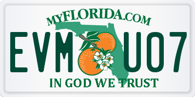 FL license plate EVMU07