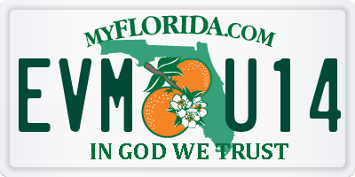 FL license plate EVMU14