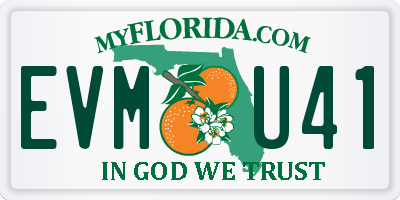 FL license plate EVMU41